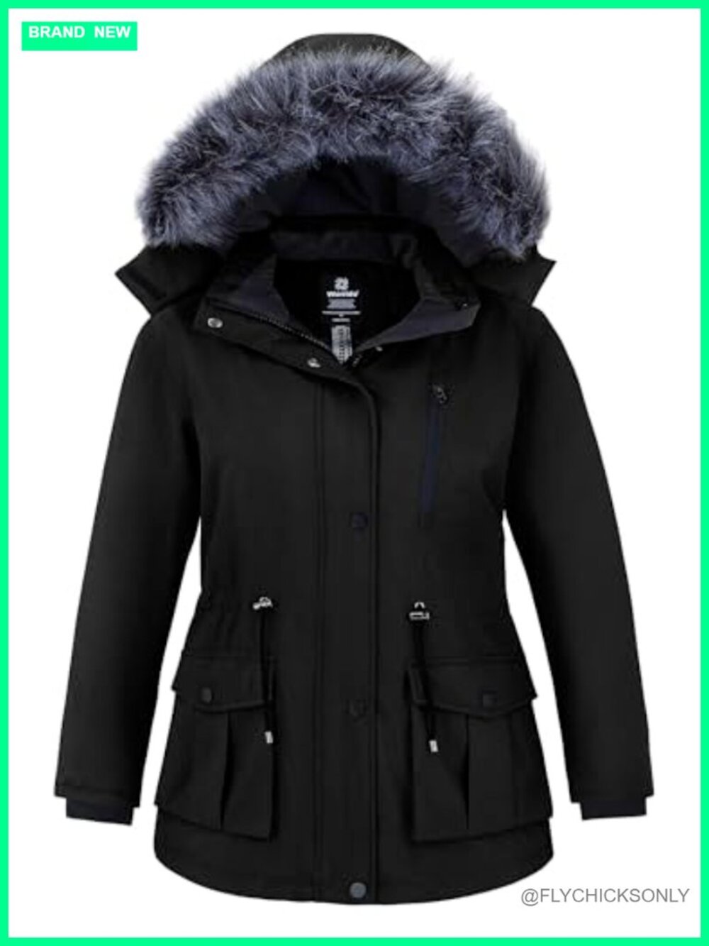 Plus Size Winter Puffer Parka Jacket Waterproof Hooded Coat